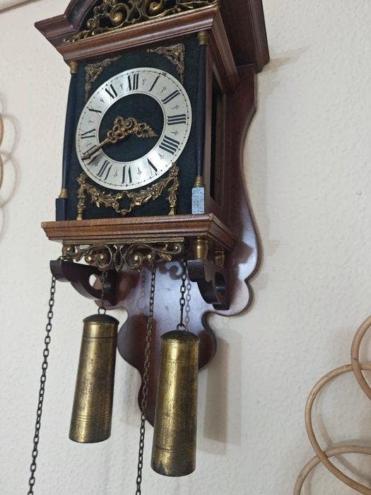 Zaandam/Zaanse klok - Antiek Hout, Messing, Koper -, Antiquités & Art, Curiosités & Brocante