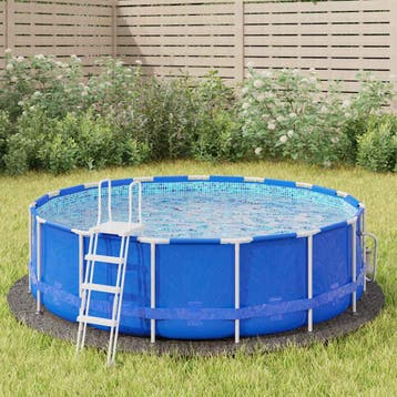 vidaXL Zwembadgrondzeil Ø306 cm polyester geotextiel, Verzenden