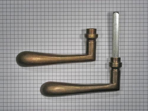 Set deurklinken messing antiek, Doe-het-zelf en Bouw, Overige Doe-Het-Zelf en Bouw, Nieuw