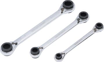 Double Ended Ratchet Wrench Set 4-in-1 8 x 9 - 18 x 19mm, Verzenden, Nieuw