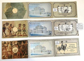 Italië. 500, 1000 Lire 1991/1997, Collezione di 6 Confezioni, Postzegels en Munten, Munten | Europa | Niet-Euromunten