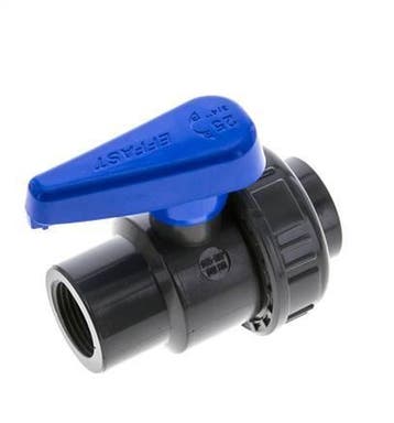 PVC 2-weg Kogelkraan Enkele Wartel Rp 3/4 EPDM, Verzenden