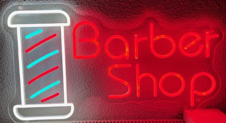 Kapper barber NEON sign bord led lichtbord verlichting lamp, Zakelijke goederen, Horeca | Overige, Verzenden