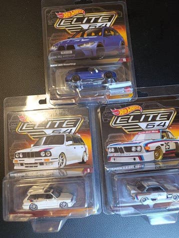 Mattel 1:64 - Model raceauto (3) - BMW E30 M3; BMW M4; BMW