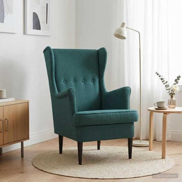 vidaXL Fauteuil Donkergroen Stof, Huis en Inrichting, Fauteuils, Verzenden, Nieuw