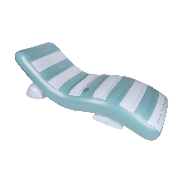 Groene Lounge Bed Opblaasbaar Gestreeot 1,8m, Hobby en Vrije tijd, Feestartikelen, Nieuw, Verzenden