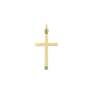 Gouden hanger van een kruis (Hanger of bedel), Ophalen of Verzenden, Gebruikt, Goud, Overige merken