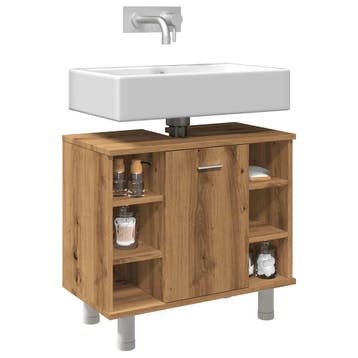 vidaXL Badkamerkast 60x32x53,5 cm bewerkt hout artisanaal, Verzenden, Nieuw