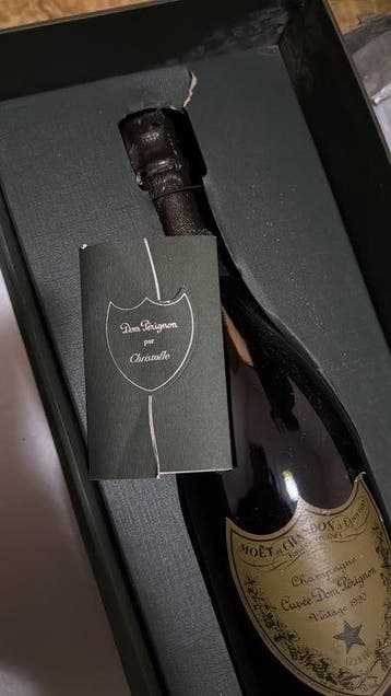 1990 Dom Pérignon, With Christofle Silver Plated Champagne, Nieuw