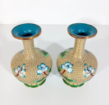 Vaas - Klassieke cloisonné-vazen - Brons, cloisonné emaille
