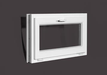 PVC raam kiep b100xh50 cm Antraciet, Gevelraam of Ruit, Minder dan 80 cm, 80 tot 120 cm, Nieuw