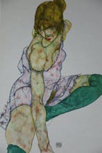 Egon Schiele (1890-1918), after - Mädchen met grünen