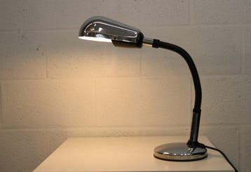 Italiaans chrome design burolamp - Space Age - Lampe - Métal