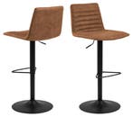 2dekans | Barkruk Trofors – Set van 2 – Cognac – Stijlvolle, Ophalen of Verzenden, Nieuw