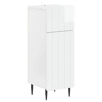 vidaXL Badkamer Opbergkast ZWOLLE Hoogglans Wit 30 x 31 x, Huis en Inrichting, Verzenden, Nieuw