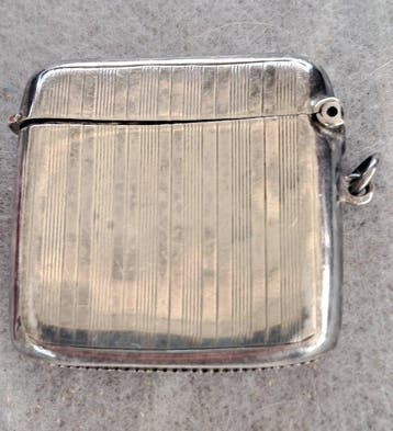 Porte allumettes - Argent - La lettre C, Collections, Articles de fumeurs, Briquets & Boîtes d'allumettes