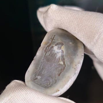 Klassieke Griekse Mythologie Poseidon met hippocamp-intaglio