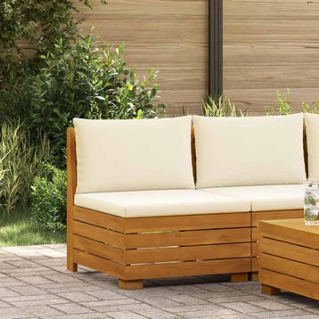 vidaXL Tuinstoel Midden Massief Acacia Hout Bruin, Tuin en Terras, Tuinsets en Loungesets, Verzenden, Nieuw
