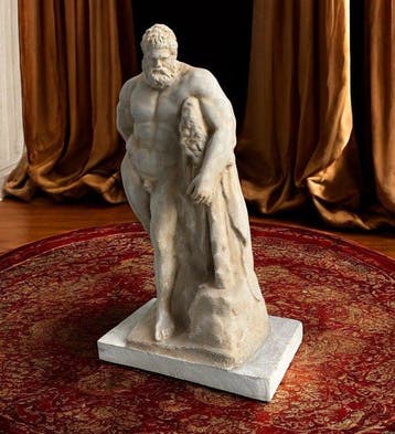 Sculpture, Ercole Farnese 43 cm h - 42 cm - Pierre de fonte