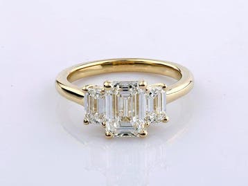 Ring - 14 karaat Geel goud - 3.02ct. tw. Diamant (Lab-grown), Nieuw