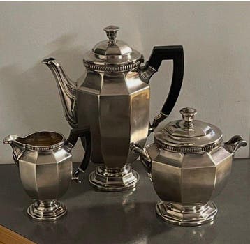 Christofle, Gallia - Koffieservies (3) - Metaal -, Antiek en Kunst