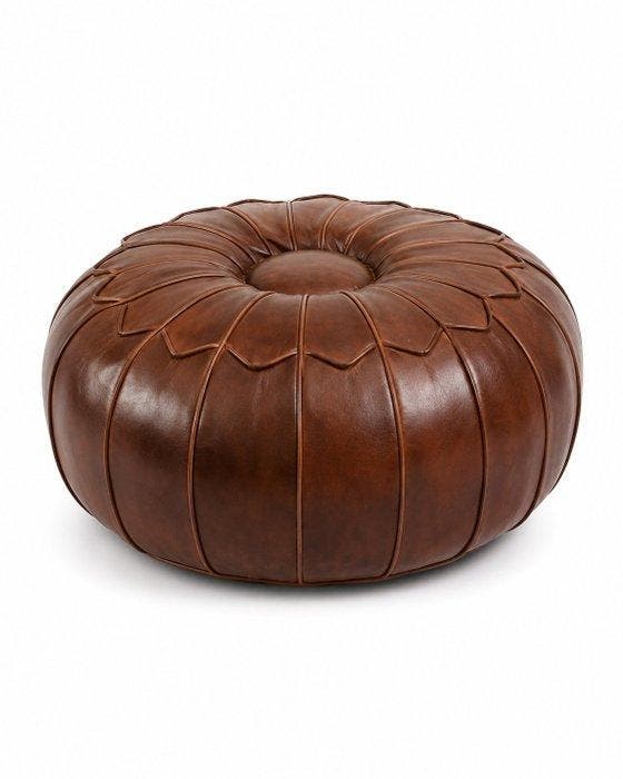 Poef - Leder - Exclusieve Calima design, Antiquités & Art, Art | Objets design