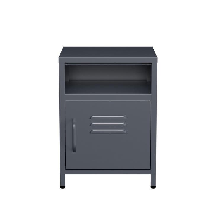 Lendo Online Table de Chevet 40x40x55 cm Métal Anthracite, Maison & Meubles, Chambre à coucher | Tables de chevet