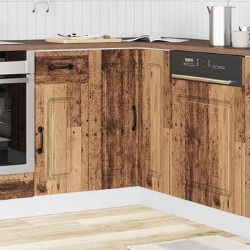 vidaXL Hoekkeukenonderkast Kalmar bewerkt hout oud, Verzenden