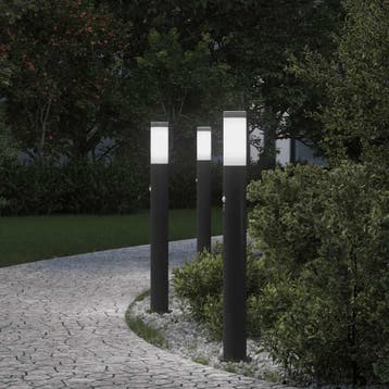 vidaXL Bolderverlichting met sensor 3 stuks 80 cm RVS IP44, Verzenden