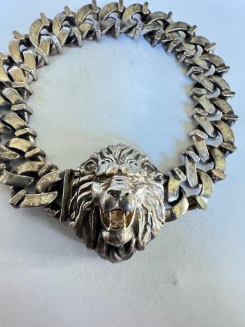 Zonder minimumprijs - Armband Lion zilverarmband - Met oog, Nieuw