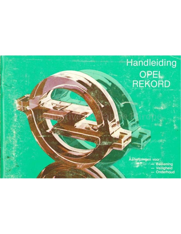 1982 OPEL REKORD INSTRUCTIEBOEKJE NEDERLANDS, Autos : Divers, Modes d'emploi & Notices d'utilisation