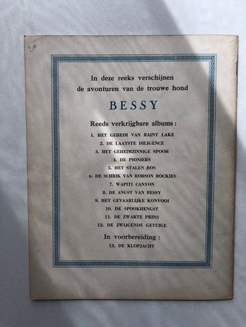 Bessy 12 - De zwijgende getuige - 1 Album - Eerste druk -, Boeken, Nieuw