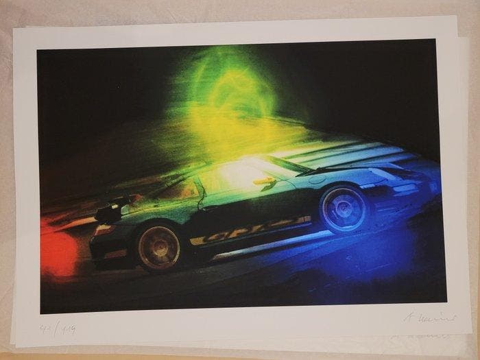 Arnulf Rainer (1929) - Porsche 911, Antiek en Kunst, Kunst | Designobjecten