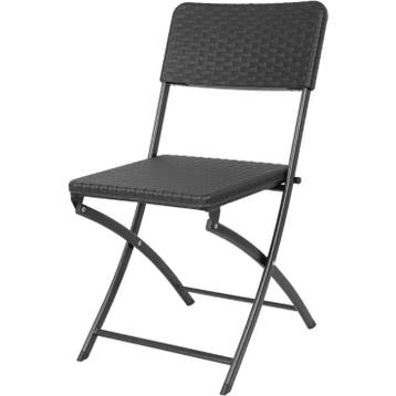 Inklapbare Stoelen | Kunststof/Staal | Zwart | Zwart Frame, Verzenden