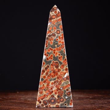 Levendige rode inclusies - RARE !!! - pinda obsidiaan