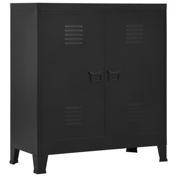 vidaXL Opbergkast industrieel 90x40x100 cm staal zwart, Huis en Inrichting, Verzenden, Nieuw