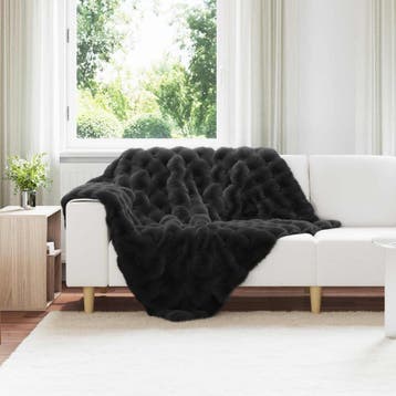vidaXL Antislip deken van imitatie konijnenbont Olite 4 st, Huis en Inrichting, Verzenden, Nieuw