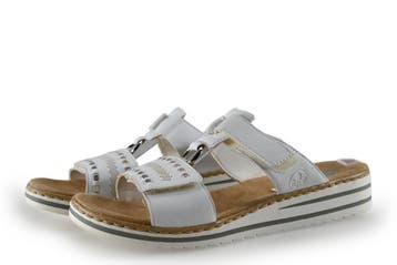 Rieker Muiltjes in maat 41 Wit, Kleding | Dames, Schoenen, Verzenden, Wit, Zo goed als nieuw, Rieker