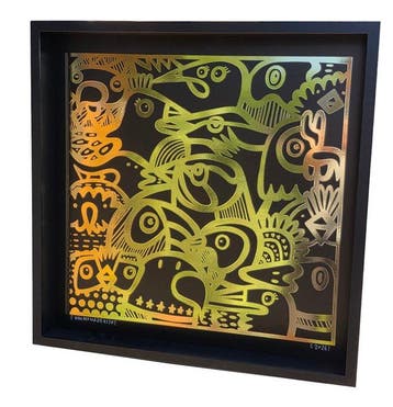 Kev Munday - Gold Birds - Limited Edition Print with Gold