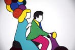 Marco Lodola (1955) - Coppia in Vespa con palloncini, Antiek en Kunst