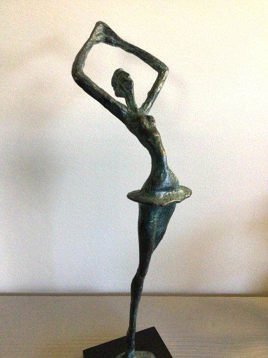 sculptuur, Sierlijke ballerina - 34 cm - Brons, Antiek en Kunst, Curiosa en Brocante