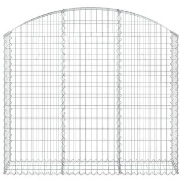 vidaXL Schanskorf gewelfd 150x30x120/140 cm gegalvaniseerd, Tuin en Terras, Verzenden, Nieuw