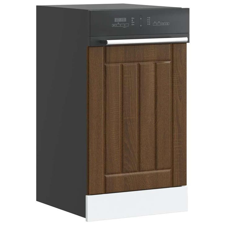vidaXL Vaatwaspaneel Lucca bewerkt hout bruin eikenkleur, Maison & Meubles, Armoires | Autre, Envoi