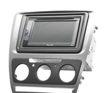 FACADE AUTORADIO EN GRIS RADIO 2 DIN POUR SKODA OCTAVIA 08-1, Verzenden