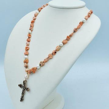 Zonder minimumprijs - Ketting met hanger Zilver, Handtassen en Accessoires, Antieke sieraden