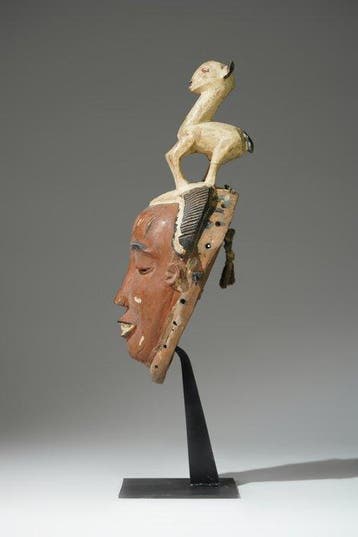 Een houten masker - Guro - Ivoorkust (Zonder minimumprijs), Antiek en Kunst