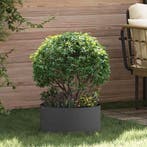 vidaXL Plantenring Zwart 40 x 40 x 20 cm Koudgewalst staal, Tuin en Terras, Bloempotten, Verzenden, Nieuw