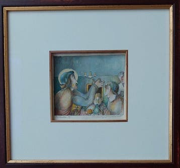 Albert Paris Gütersloh - Christus segnet Wein und Brot, Antiek en Kunst