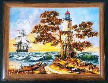 Barnsteen - Unique Raw Unpolished Amber picture - Wall