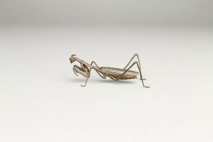 Brons - Praying Mantis Okimono - Shwa periode (1926-1989), Antiek en Kunst, Antiek | Overige Antiek